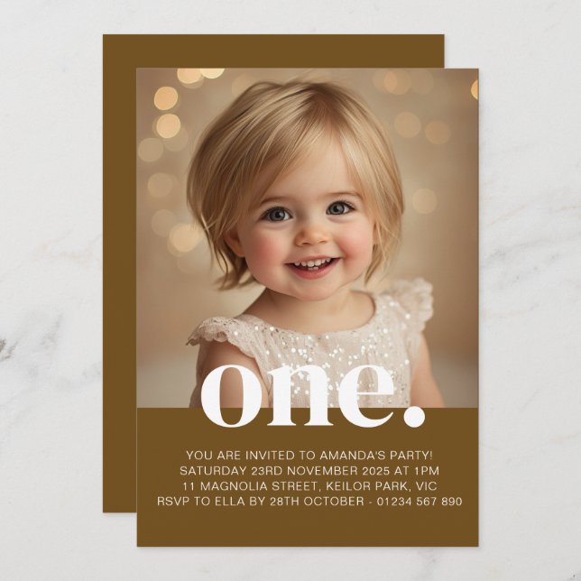 Primeiro Convite Fotográfico de Aniversário em Car (Frente/Verso)