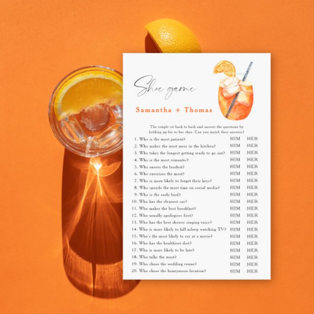 primeiro coquetel spritz chá de noiva Jogo dos sap (Criador carregado)