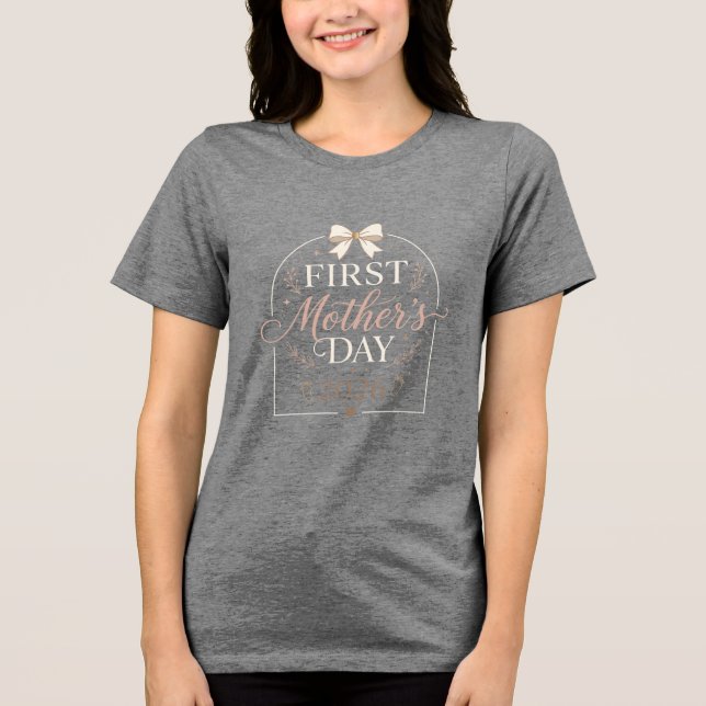 Primeiro Dia das Mães 2026 Camisa, Nova Mãe (Frente)