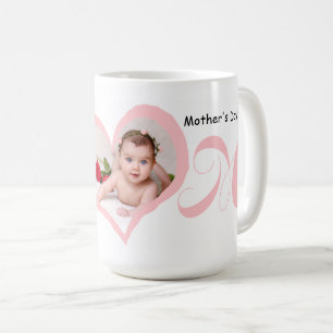 Primeiro dia das mães com a caneca da foto do bebê
