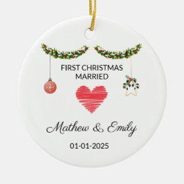 Primeiro Enfeites de natal Casado, Ornamento Casad