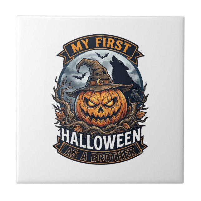 Primeiro Halloween Como Irmão Pumpkin Wolf Moon_1 (Frente)