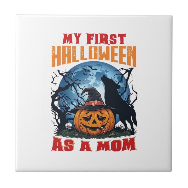 Primeiro Halloween Como Mãe Abóbora Lobo Lua_1 (Frente)