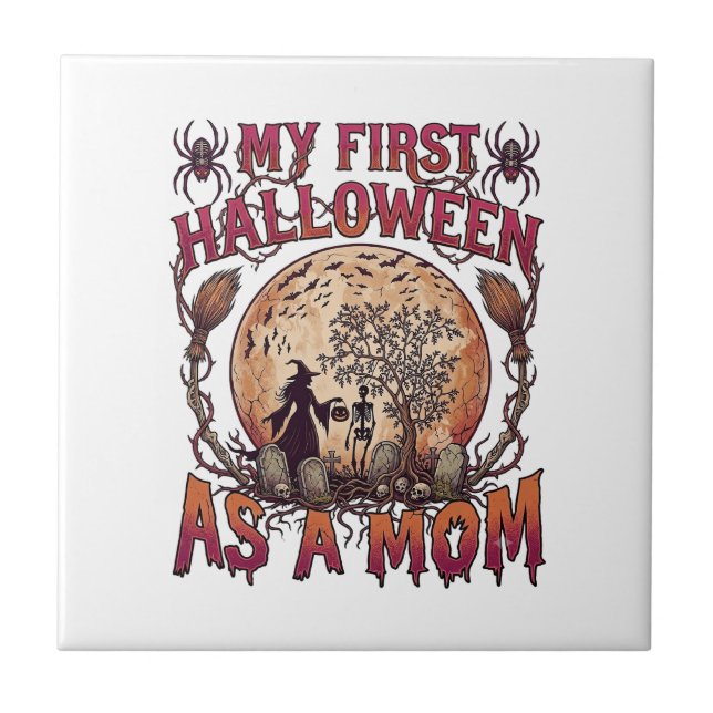 Primeiro Halloween Como Mãe Bruxa Esqueleto Lua_1 (Frente)