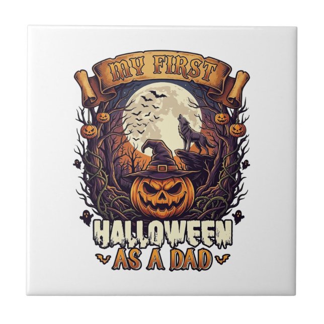 Primeiro Halloween Como Papai Abóbora Lobo Lua_1 (Frente)