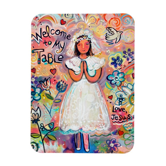 Primeiro ímã de comunicação para garota (Vertical)