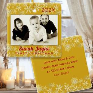 Primeiro Natal, Bebê Unisex, Ornamento Duplo