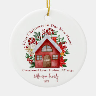 Primeiro Natal Bonito Nosso Novo Ornamento Fotográ