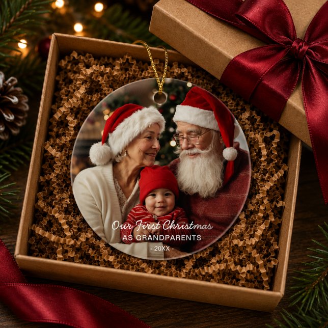 Primeiro Natal como Avós Enfeite de Foto (Criador carregado)