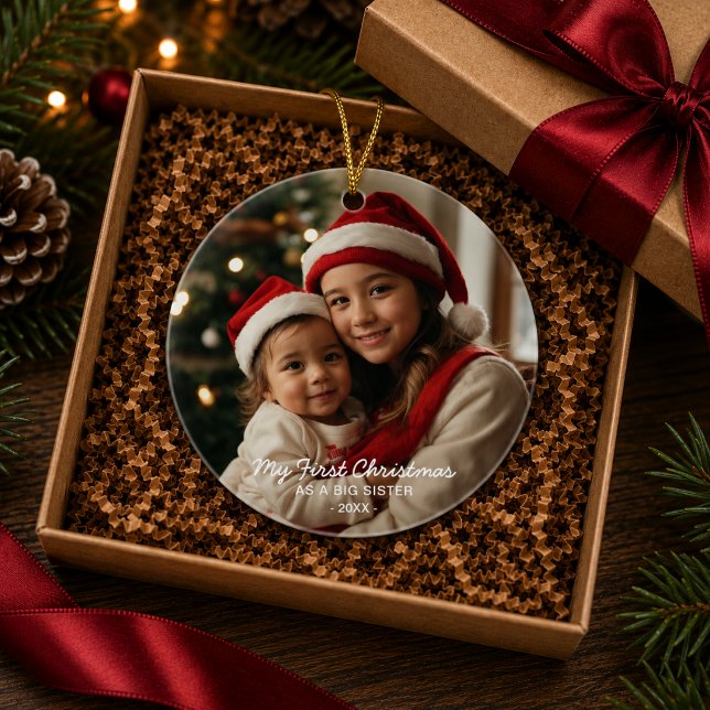 Primeiro Natal como Irmã Mais Velha Enfeite de Fot (Criador carregado)