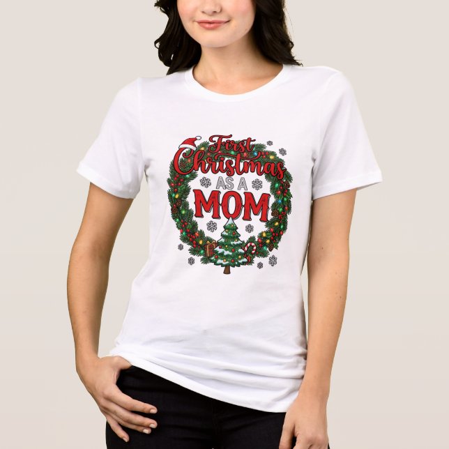 Primeiro Natal Como Mãe Coroa de Pinheiro Árvore (Frente)