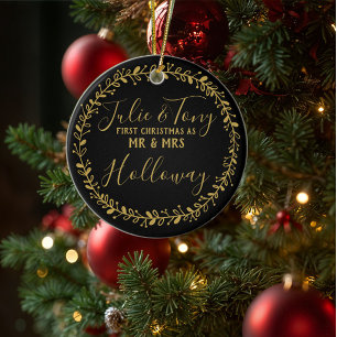 primeiro Natal como o Sr. & a Sra. ornamento da