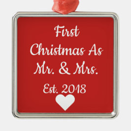 Primeiro Natal como o Sr. e a Sra. Ornamento
