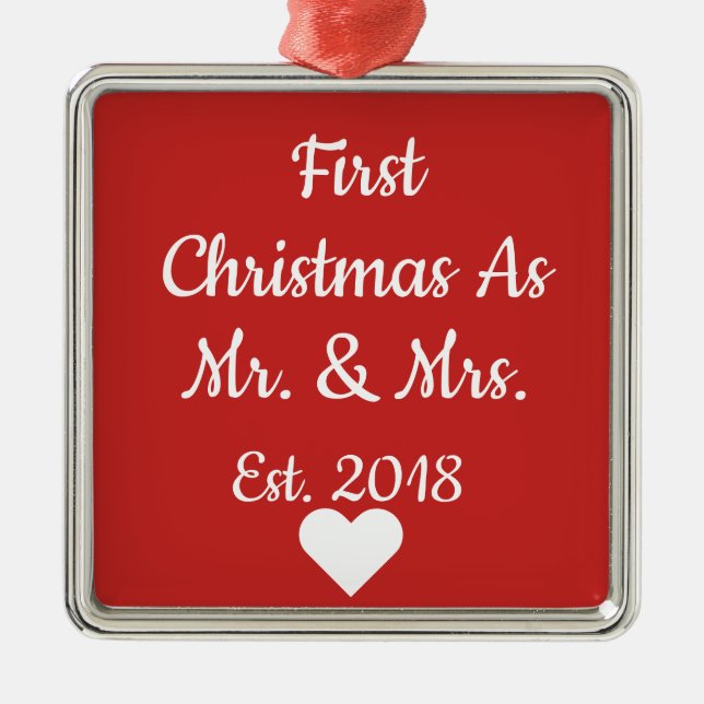 Primeiro Natal como o Sr. e a Sra. Ornamento (Frente)
