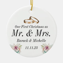 Primeiro Natal como Ornamento de Casal Casado