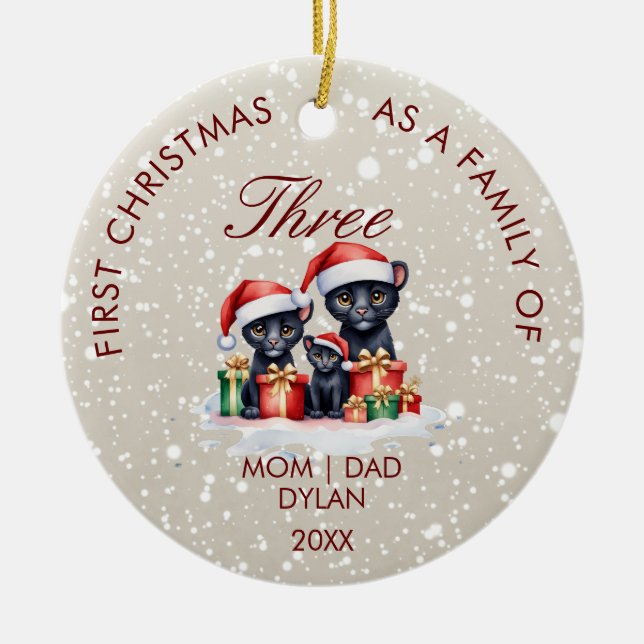 Primeiro Natal como Ornamento do Círculo Familiar (Frente)