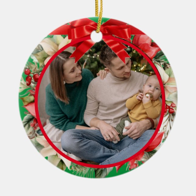 Primeiro Natal como Ornamento Personalizado dos Pa (Frente)