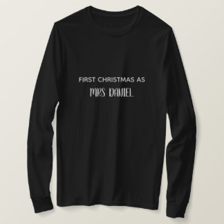 Primeiro Natal como Senhora Camisa Nome Personaliz