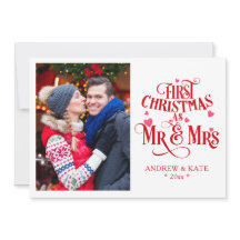 Primeiro Natal Como Sr. E Sra. Foto Personalizada