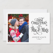 Primeiro Natal Como Sr. E Sra. Foto Personalizada