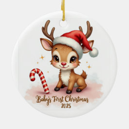 Primeiro Natal do Bebê 2025 – Enfeite de Floco de 