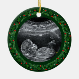 Primeiro Natal do Bebê Enfeite de Cerâmica