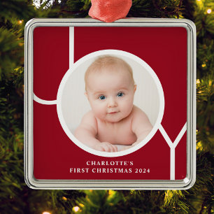 Primeiro Natal do Bebê Enfeite Personalizado Verme
