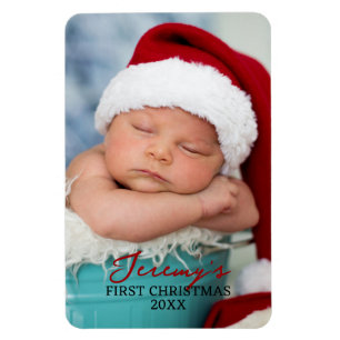 Primeiro Natal do Bebê Ímã de Geladeira Foto 4x6