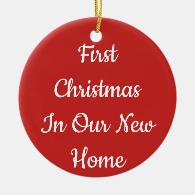 Primeiro Natal em nosso ornamento Home novo (Frente)