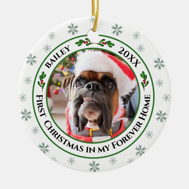 Primeiro Natal No Meu Ornamento Para Animais De Co (Frente)