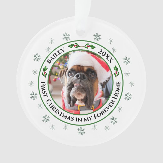 Primeiro Natal No Meu Ornamento Para Animais De Co (Frente)