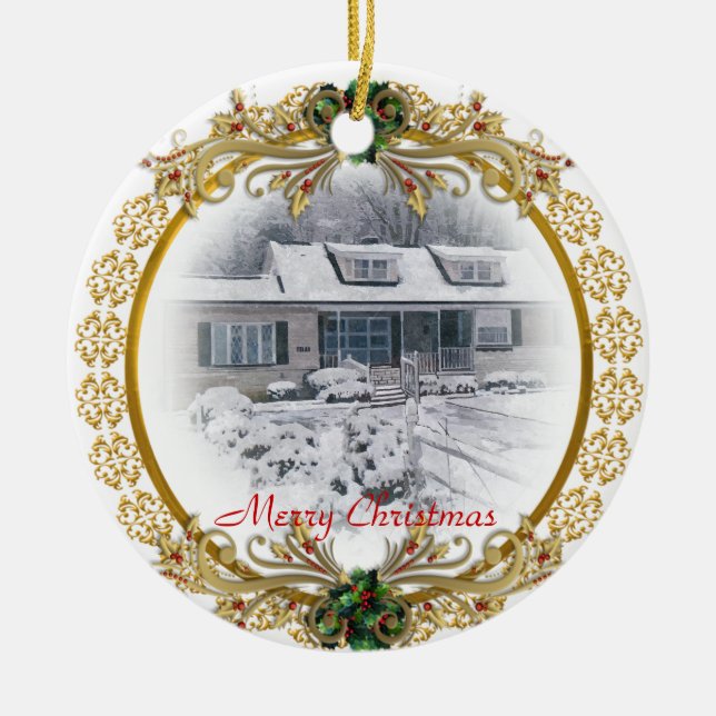 Primeiro Natal no Novo Ornamento Doméstico (Frente)