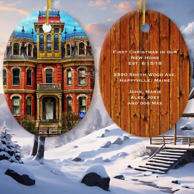 Primeiro Natal Novo Ornamento de Fotografias Domés (Criador carregado)
