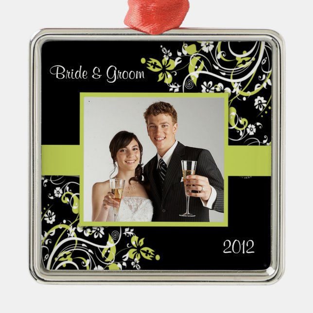 Primeiro ornamento da foto do Natal (Frente)