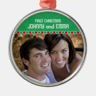 Primeiro ornamento da foto do Natal