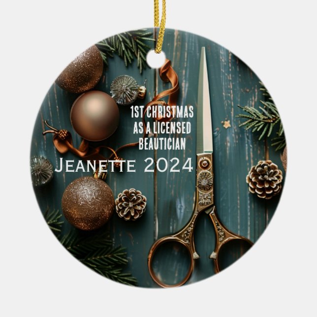 Primeiro Ornamento de Beleza Licenciado no Natal (Frente)