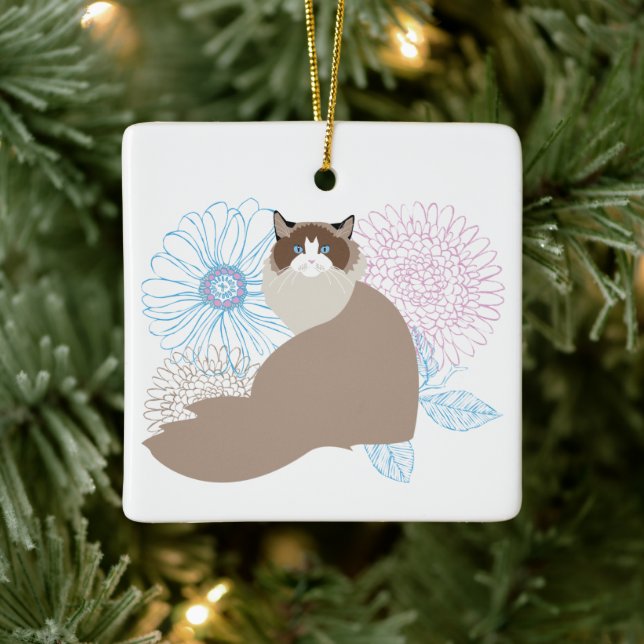 Primeiro Ornamento de Natal de Pet de Ragdoll Pers (Árvore)