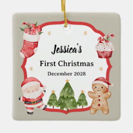 Primeiro Papais noeis de Natal Ornamento de Árvore