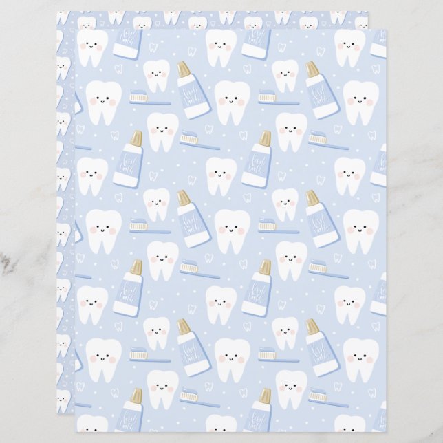 Primeiro papel de marca dupla lateral dos dentes (Frente/Verso)