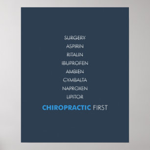 Primeiro poster da quiroterapia - azul escuro