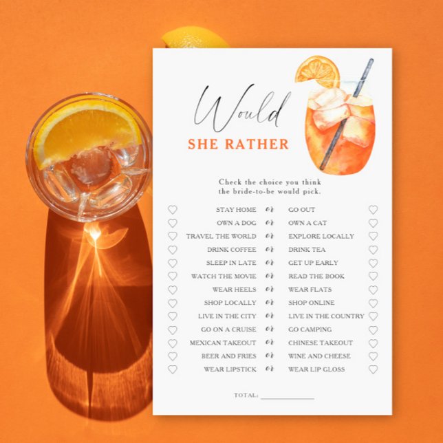 Primeiro Spritz Chá de panela Ela iria jogar prefe (Criador carregado)