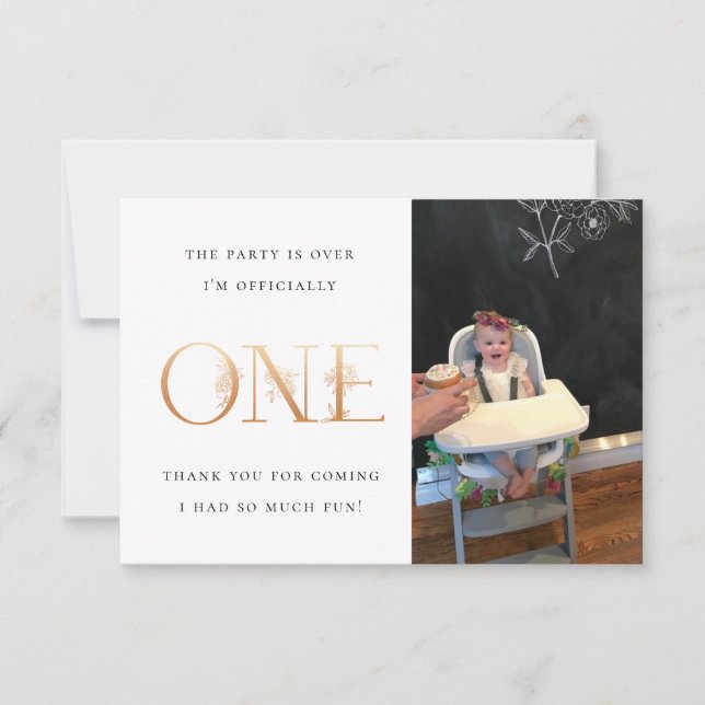 Primeiros cartões de agradecimentos do aniversário (Frente)