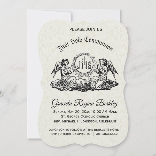 Primeiros Convites à Luz Branca do Angel Communion (Frente)