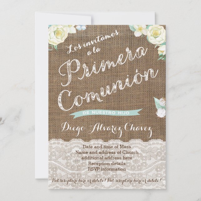 Primeiros convites da comunidade em espanhol para  (Frente)