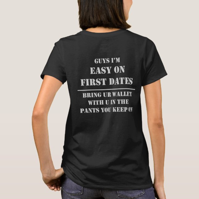 Primeiros Datas são uma Camisa Fácil (Verso)