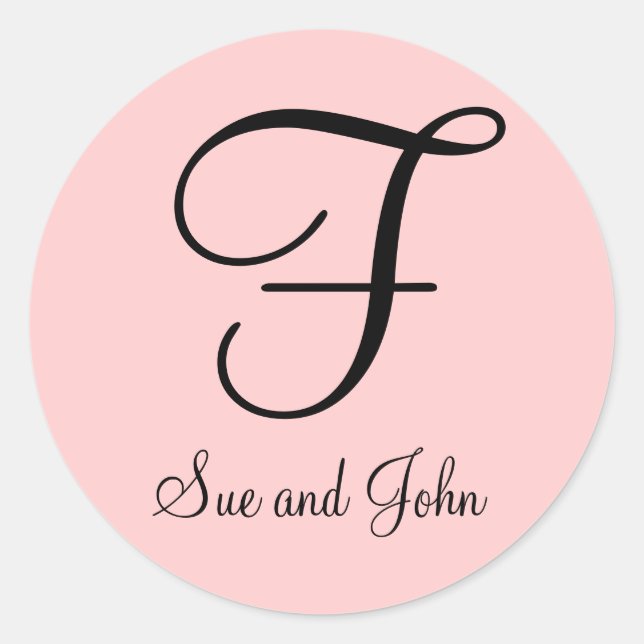 Primeiros nomes e último preto inicial no adesivo  (Frente)