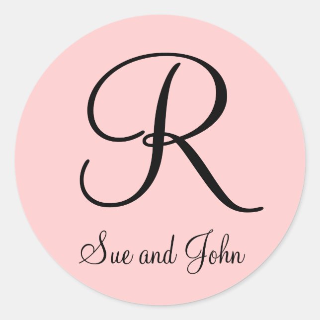 Primeiros nomes e último preto inicial no adesivo  (Frente)