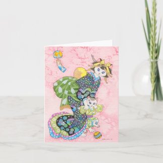 Primeiros passos Cartão de nota de gatinho