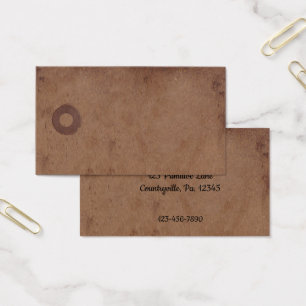 Primitive Coffee Stained Hang Tag