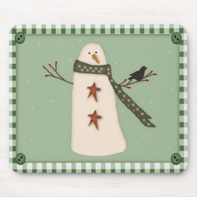 Primitivo Snowman Mousepad (Frente)